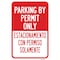 Signmission Parking By Permit Only Estacionamiento Con Permiso Aluminum, 12" x 18", A-1218-24903 A-1218-24903 - alternate 1